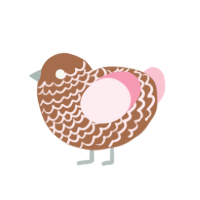 (unnamed), a brown and rose chicken with a lace pattern