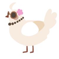 A cream chicken