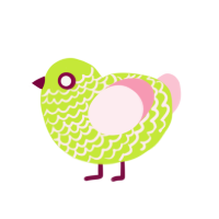 (unnamed), a lime and rose chicken with a lace pattern