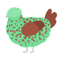 A spring and russet chicken with a speckle pattern