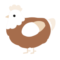 A brown and cream chicken with a head pattern
