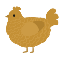 A gold chicken with a lace pattern