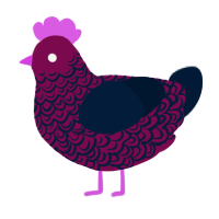 A wine and tumblr chicken with a double-lace pattern
