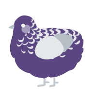A overcast and mist chicken with a half-lace pattern