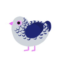 (unnamed), a mist and navy chicken with a half-lace pattern