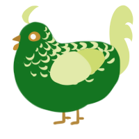 A leaf and lemon chicken with a half-lace pattern