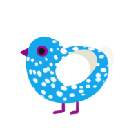 (unnamed), a sky and white chicken with a speckle pattern