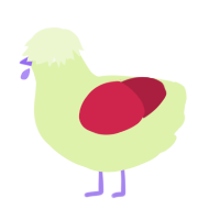 A apple and crimson chicken
