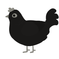 A sable chicken with a neck-band pattern