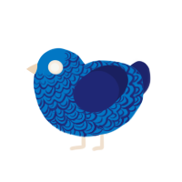 (unnamed), a sapphire and navy chicken with a double-lace pattern