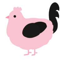 A rose and sable chicken