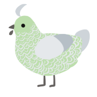 A gluppy and mist chicken with a double-lace pattern