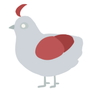 A mist and red chicken