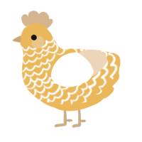 A honey and cream chicken with a lace pattern
