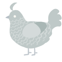 A silver chicken with a lace pattern