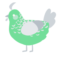 A spring and mist chicken with a half-lace pattern