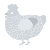 A mist chicken with a lace pattern