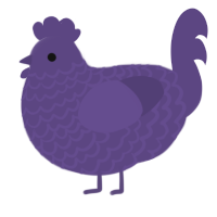 A overcast chicken with a lace pattern