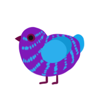 (unnamed), a violet and sky chicken with a bar pattern