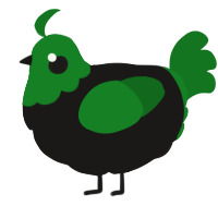 A sable and leaf chicken with a head pattern