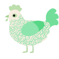 A cream and spring chicken with a double-lace pattern