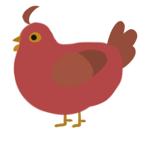 A red and russet chicken
