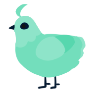 Mint, a mint chicken with a head pattern