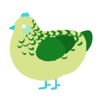 A lemon and leaf chicken with a half-lace pattern