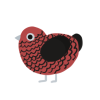 (unnamed), a red and sable chicken with a lace pattern