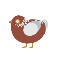 (unnamed), a russet and mist chicken with a neck-speckle pattern