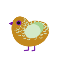 (unnamed), a ochre and gluppy chicken with a half-lace pattern