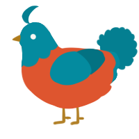A vermilion and sea chicken with a head pattern