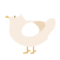 A cream chicken