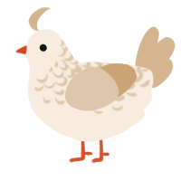 A cream and beige chicken with a half-lace pattern