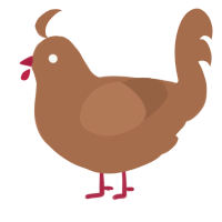 A brown chicken