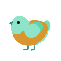 (unnamed), a orange and mint chicken with a head pattern