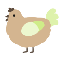 A beige and apple chicken