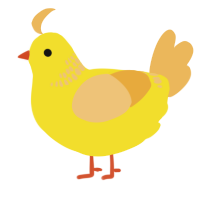 A yellow and honey chicken with a neck-band pattern