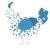 Bleu, a mist and sapphire chicken with a speckle pattern