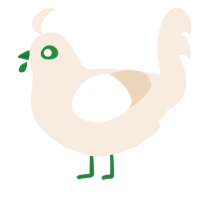 A cream chicken