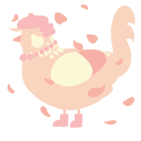 A rose chicken with a neck-speckle pattern