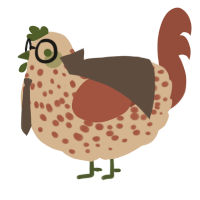 A beige and russet chicken with a speckle pattern