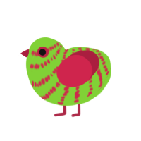 Envy, a gluppy and crimson chicken with a head pattern