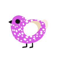 (unnamed), a orchid and cream chicken with a speckle pattern