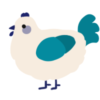 A cream and sea chicken