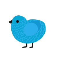 (unnamed), a cerulean and sky chicken with a lace pattern