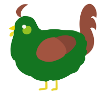 A leaf and russet chicken