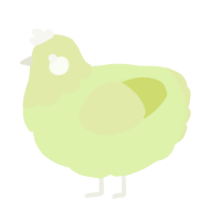 A apple and lemon chicken with a head pattern