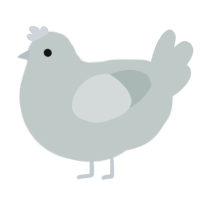 A silver chicken