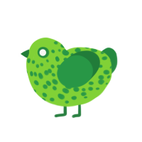 On the Road to, a viridian chicken with a speckle pattern